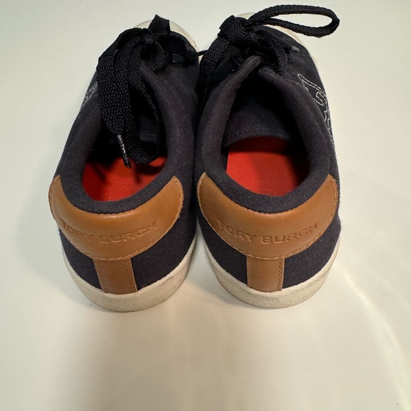Like new Tory Burch Navy and White “Wally” Sneakers, size 6 - Picture 2 of 7